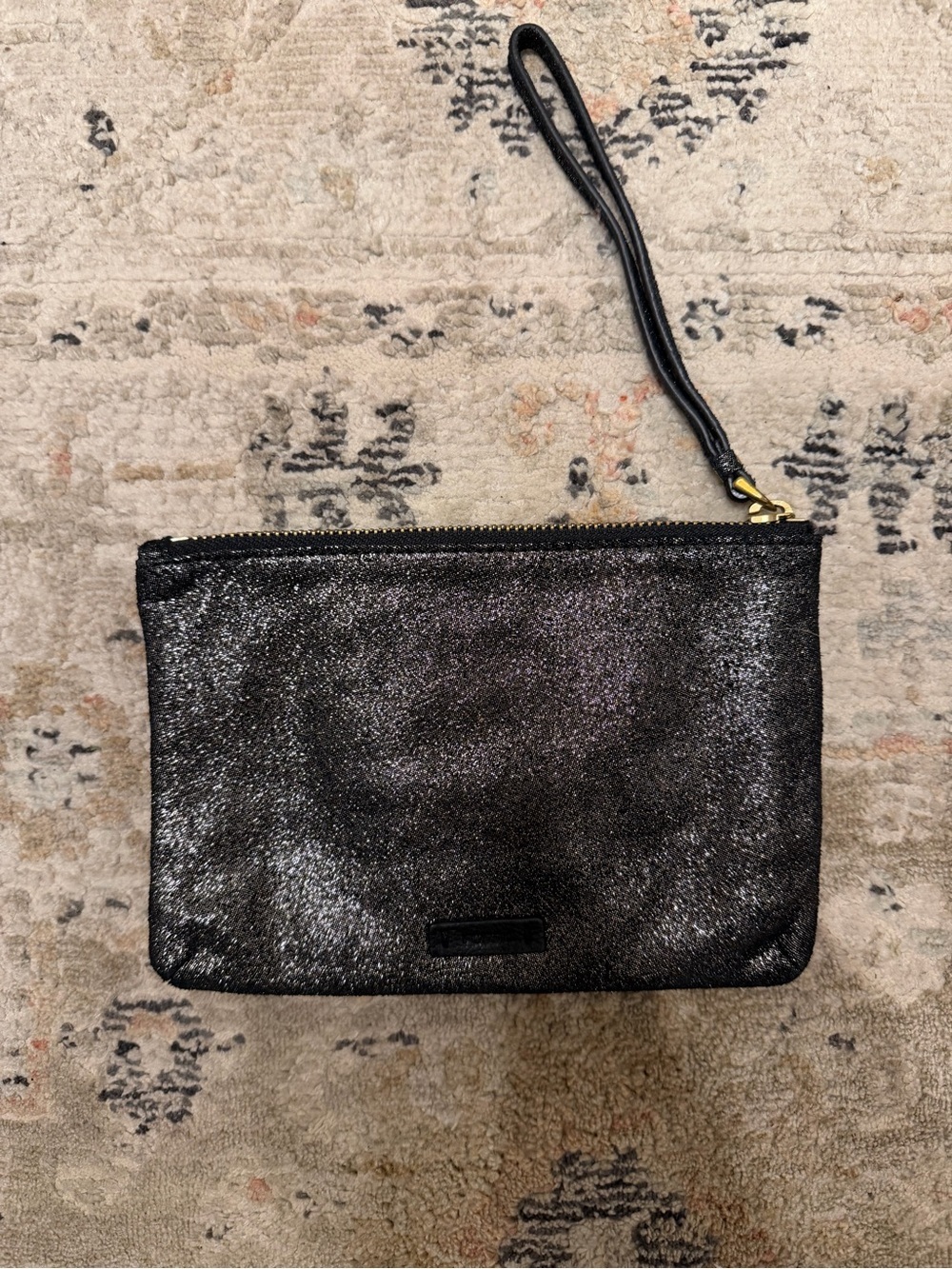 Fossil Sparkle Wristlet Clutch in Black